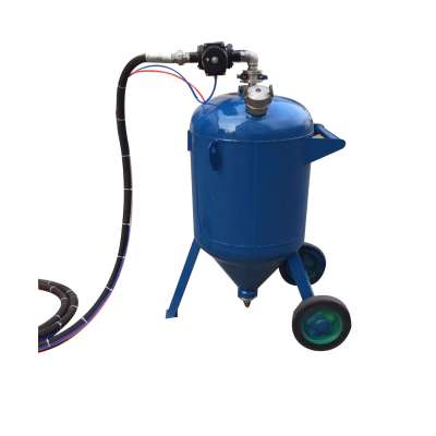 wheel portable sandblasting pot for rust removal