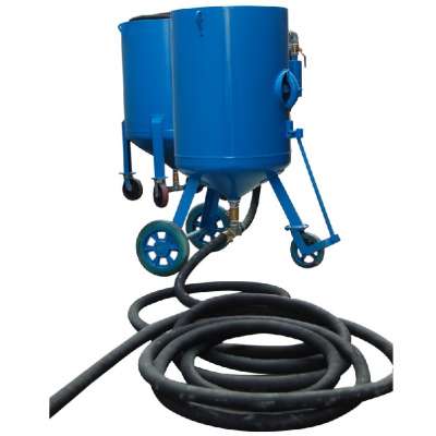 portable sand blasting pot for rust cleaning