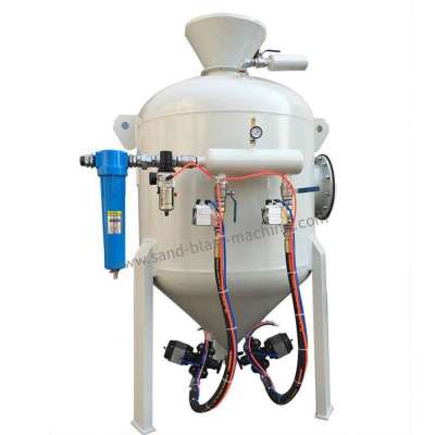 JL pressure sandblast pot 1000L with dead man system for car repair with two blasting gun abrasive sand blasting tank