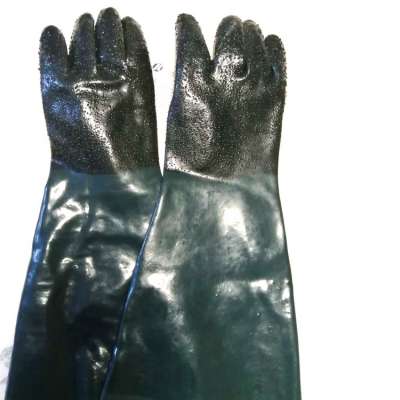 Rubber sandblaster gloves 48x22cm